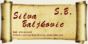 Silva Baljković vizit kartica
